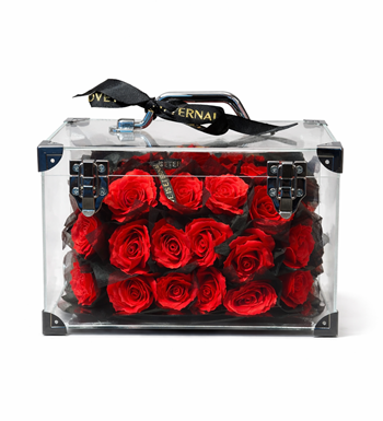 solmayan gül, premium gül kutusu, özel tasarım gül, kırmızı